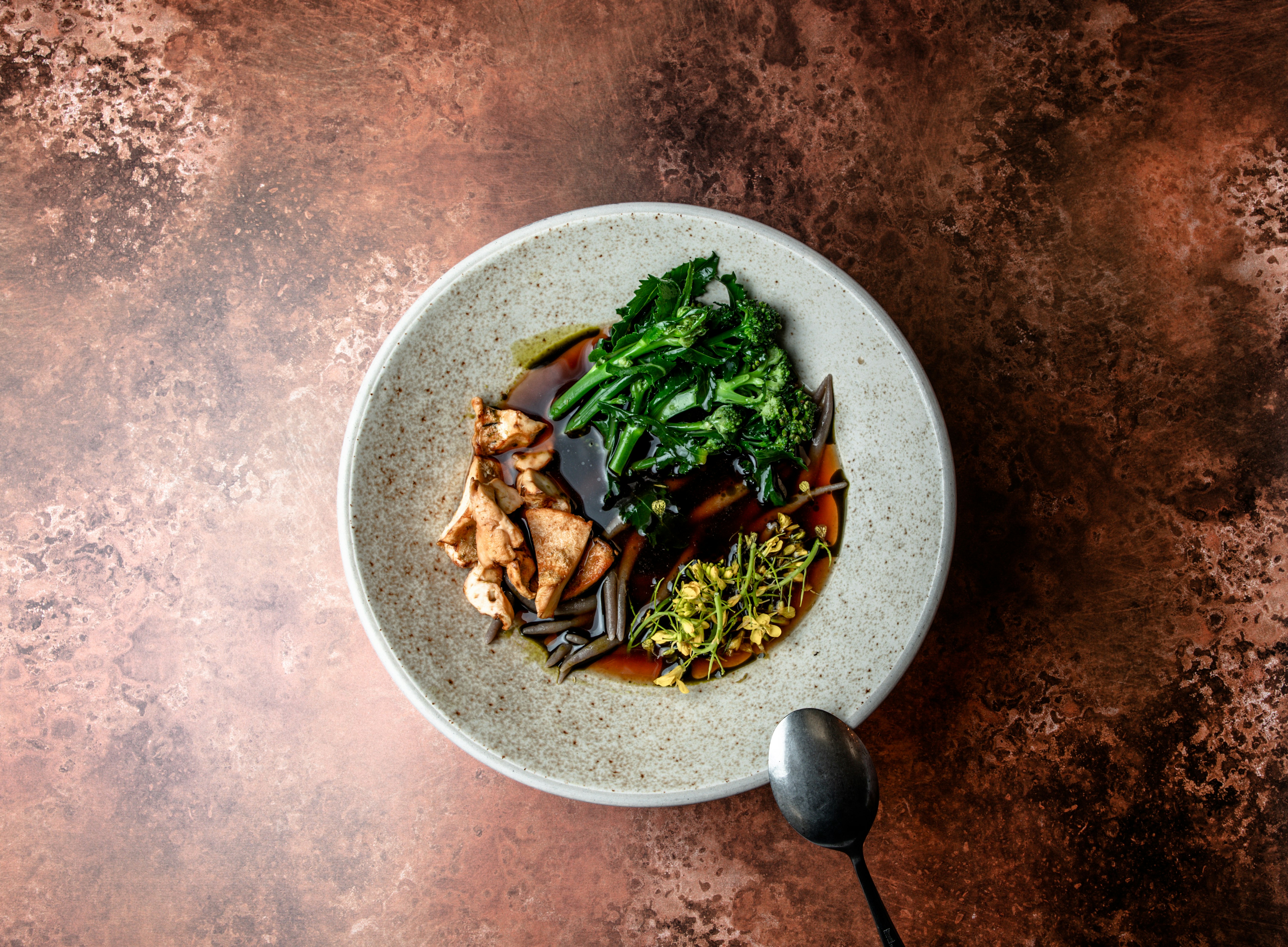 vegetable salad in white ceramic bowl